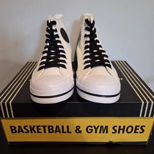 Mitchell And Ness Hood High-Top Canvas Sneakers with Black Laces